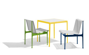 2Mood-Design_meble_ogrodowe_marki_Knoll Nowoczesne retro kolekcja mebli ogrodowych w ogrodzie